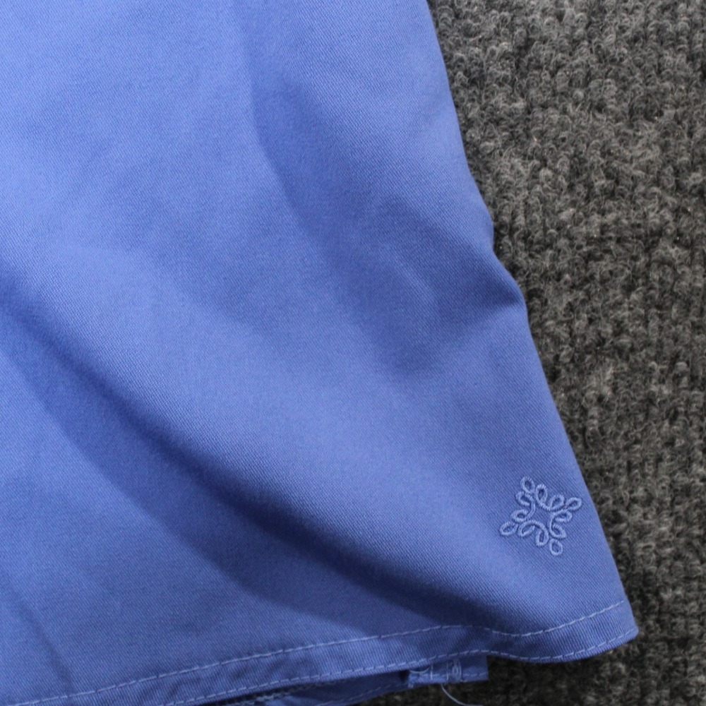 MedCouture Touch Scrub Top V-Neck‎ Short Sleeve Medical Uniform Blue Size M - Picture 3 of 8